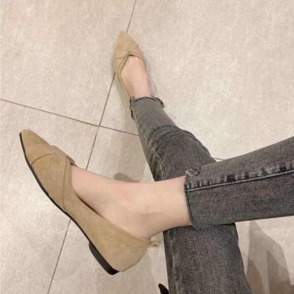 ANNE KLEIN POINTED TOE CRISSCROSS DOUBLE STRAP SLIP-ON WOMEN"S FLAT SHOE - Picture 16 of 16